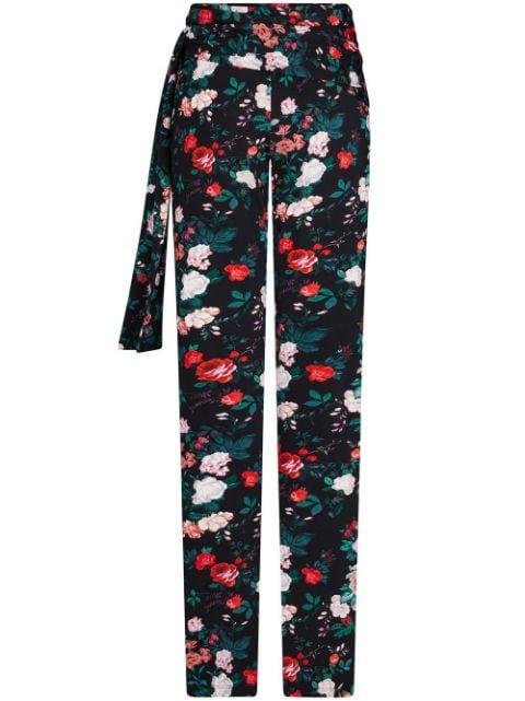 floral-print straight trousers by RABANNE