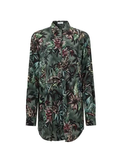 floral-printed silk shirt by RABANNE