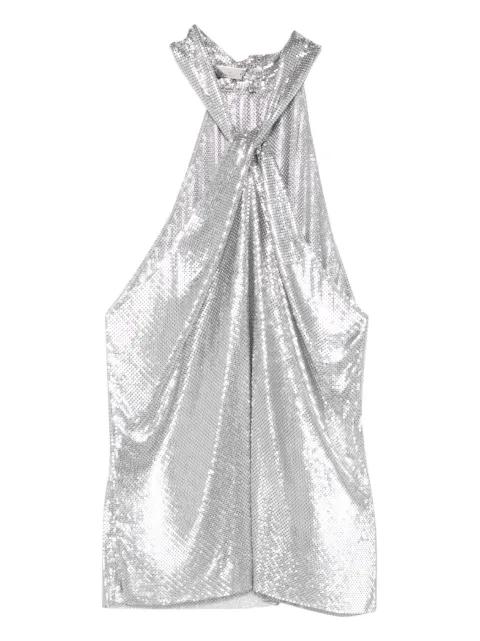 halterneck chainmail blouse by RABANNE