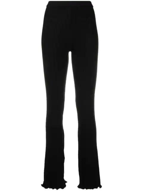 knitted flared trousers by RABANNE