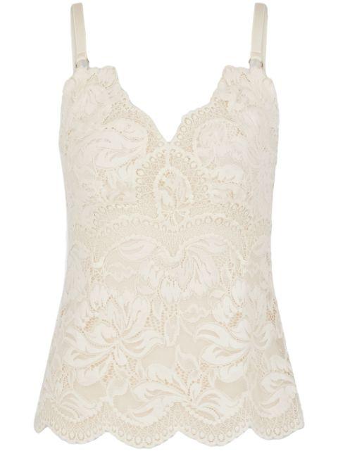 lace tank top by RABANNE
