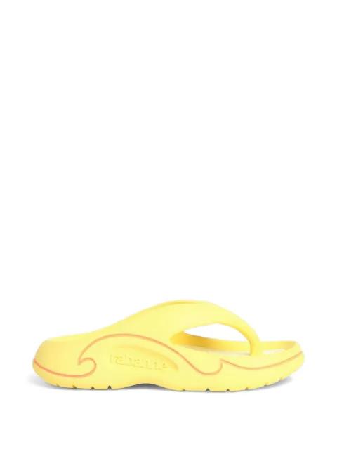 logo-embossed flip-flops by RABANNE