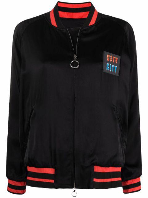 logo patch bomber jacket by RABANNE