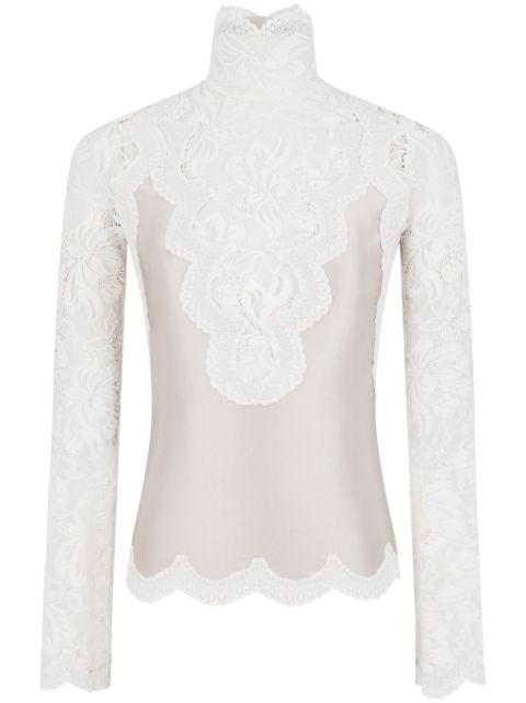 long-sleeve lace top by RABANNE