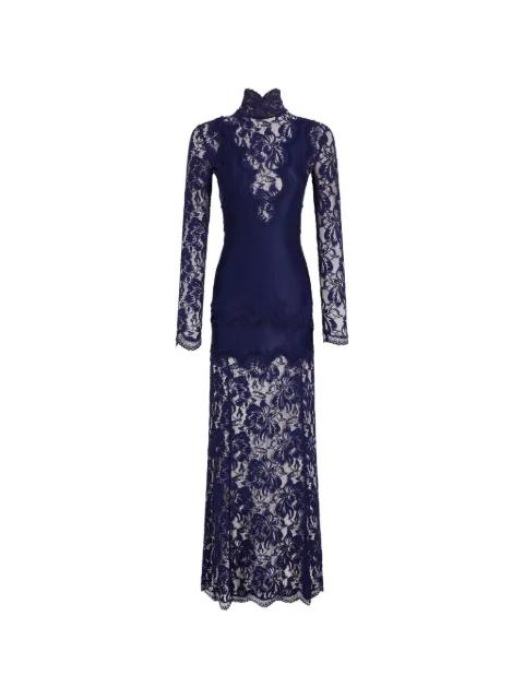 long-sleeved lace maxi dress by RABANNE