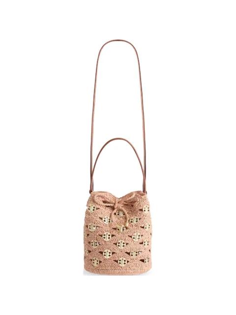medium crochet 1969 disc bucket bag by RABANNE