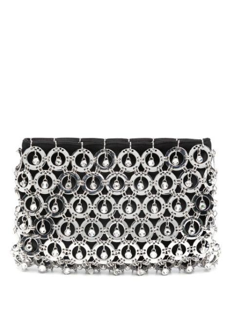 metal-disc clutch bag by RABANNE