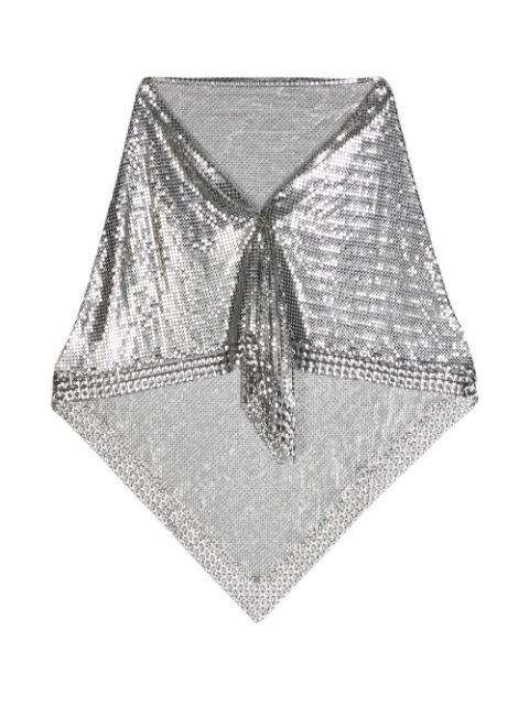 metallic chain-mail scarf by RABANNE