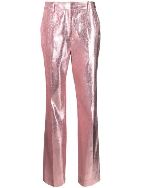 metallic-effect tailored trousers by RABANNE