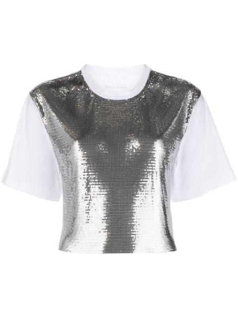 metallic mesh T-shirt by RABANNE