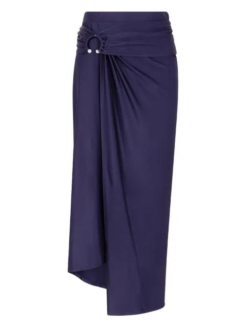 midi piercing jersey skirt by RABANNE
