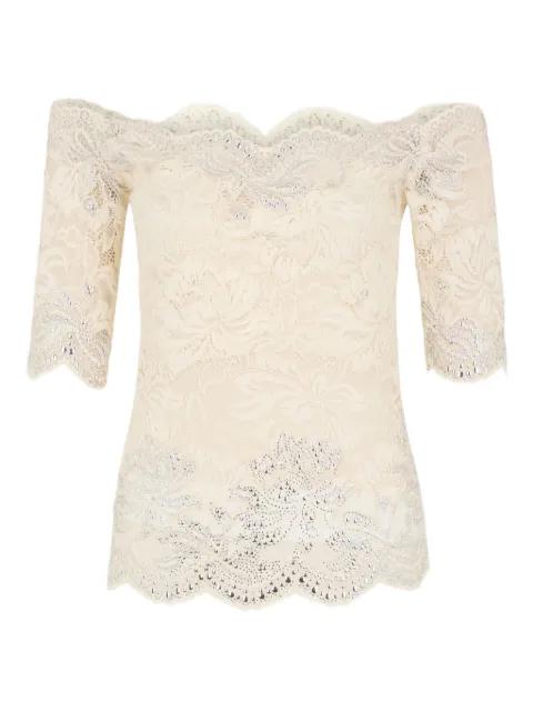 off-shoulder embellished-detail top by RABANNE