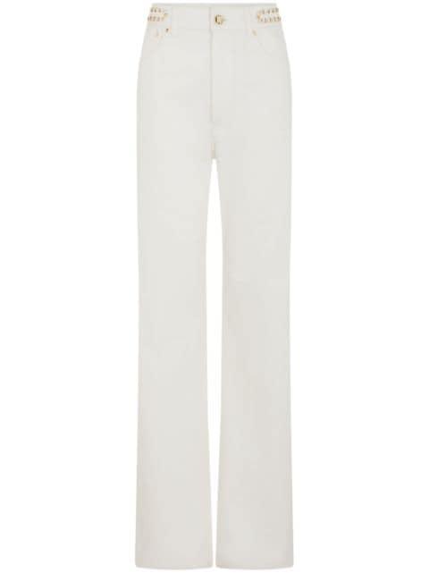 paillette-embellished flared jeans by RABANNE