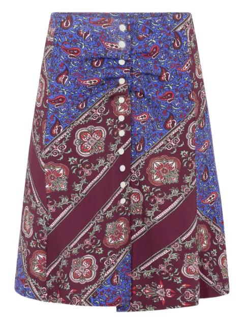 paisley-print button-up skirt by RABANNE