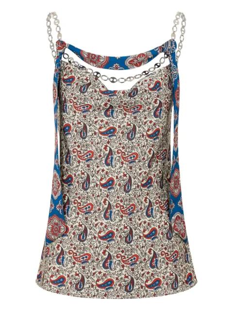 paisley-print top by RABANNE