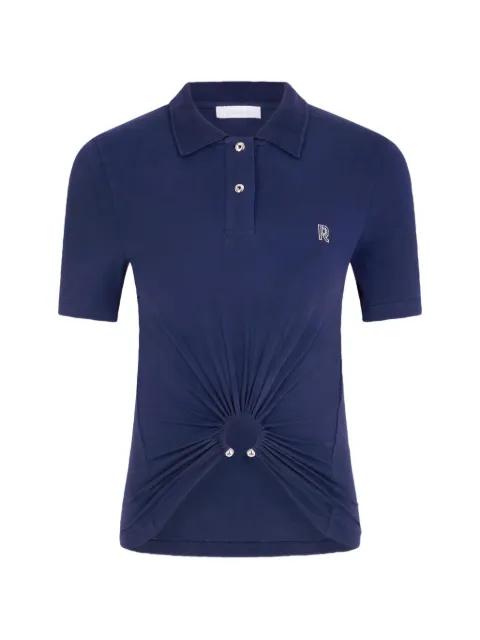 piercing-detail monogram-motif polo shirt by RABANNE