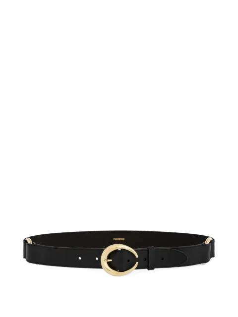 ring-buckle leather belt by RABANNE
