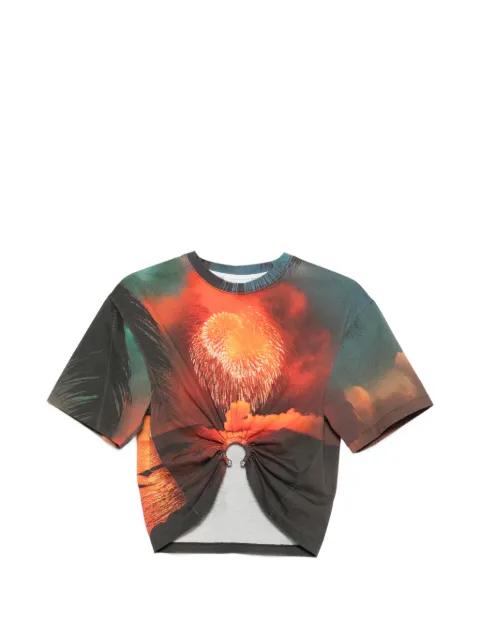 ring fireworks-print T-shirt by RABANNE