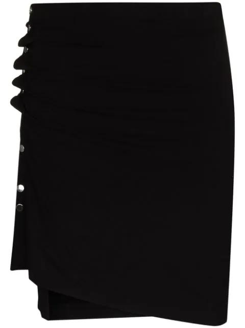 ruched-detail asymmetric miniskirt by RABANNE