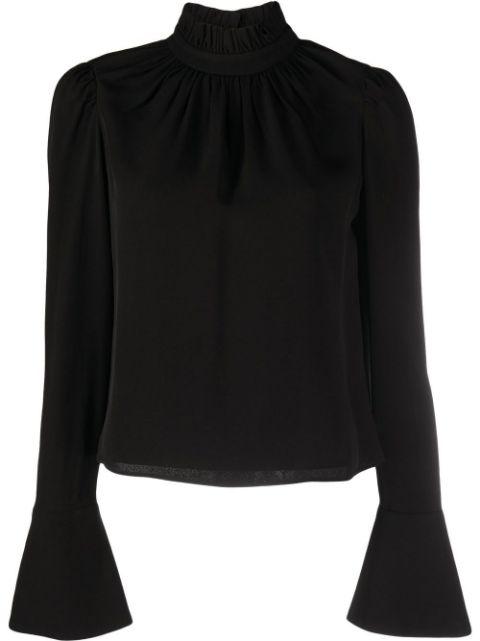 ruched long-sleeve top by RABANNE