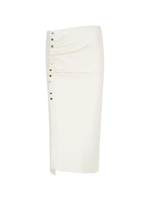 ruffled buttoned midi skirt by RABANNE