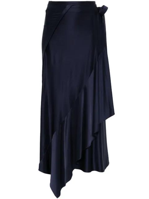 satined midi skirt by RABANNE