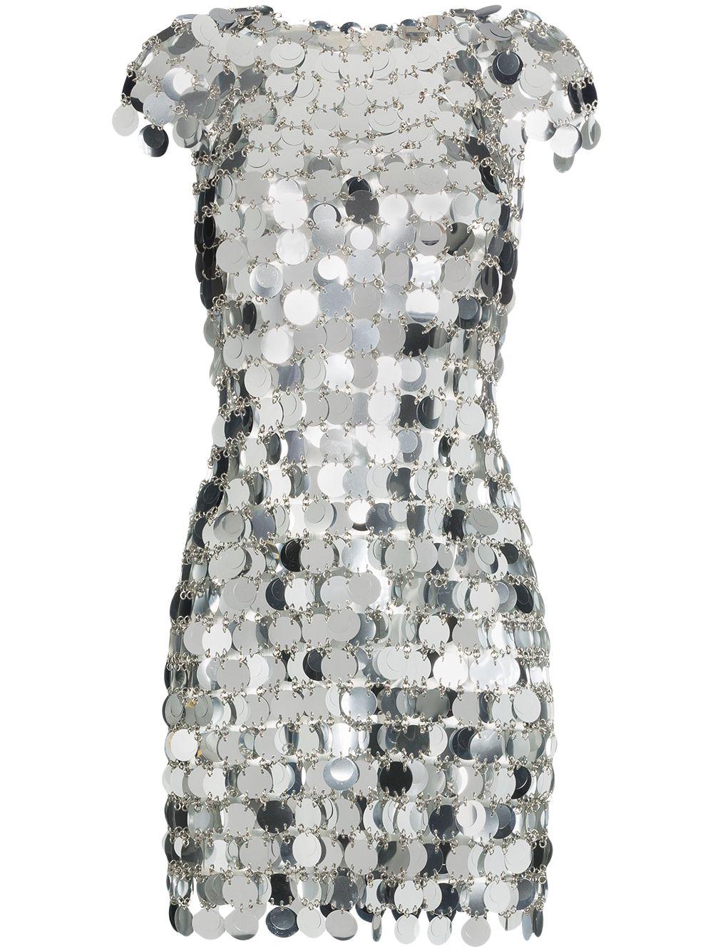 sequin chain-disc mini dress by RABANNE