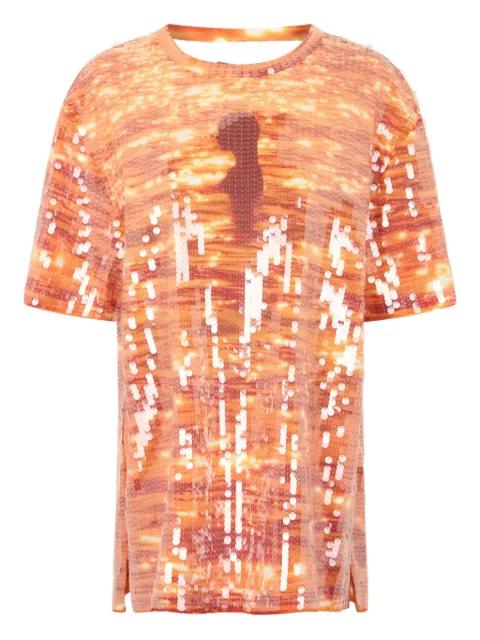 sequin-embellished T-shirt by RABANNE