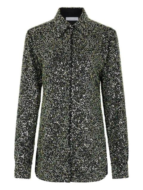 sequin-embellished long-sleeves shirt by RABANNE