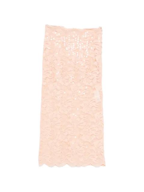 sequin lace midi skirt by RABANNE