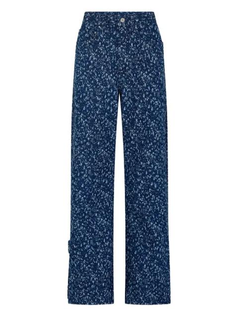splatter-print baggy jeans by RABANNE