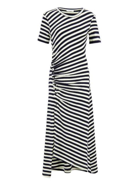 striped gathered midi dress by RABANNE