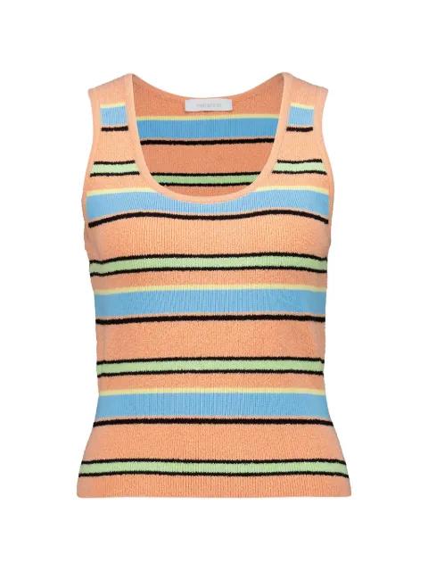striped terry-cloth top by RABANNE