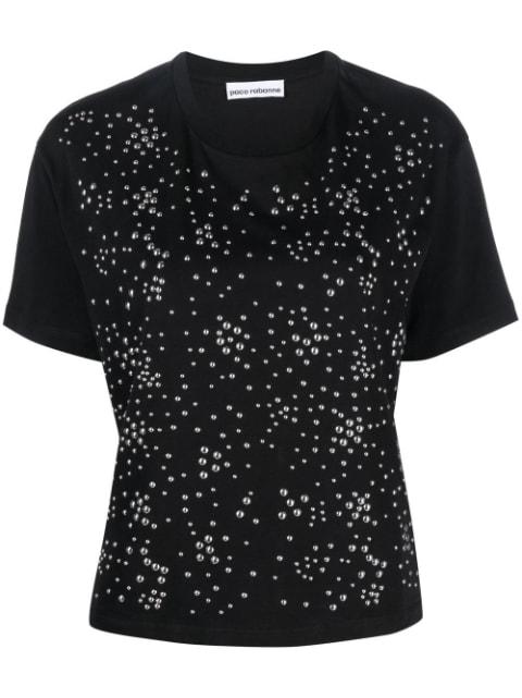 studded short-sleeved T-shirt by RABANNE