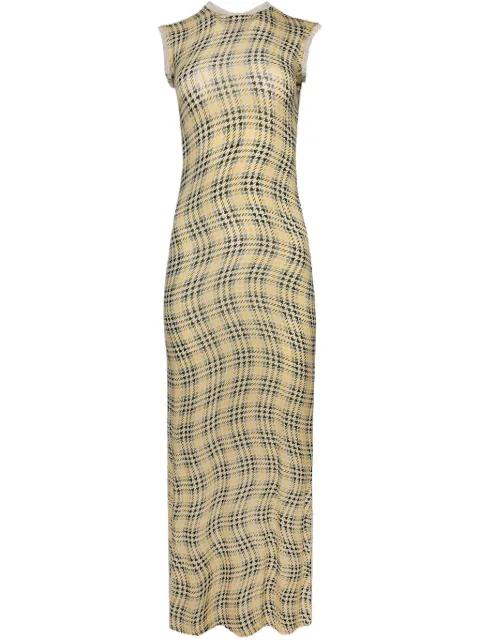 tartan-check maxi dress by RABANNE