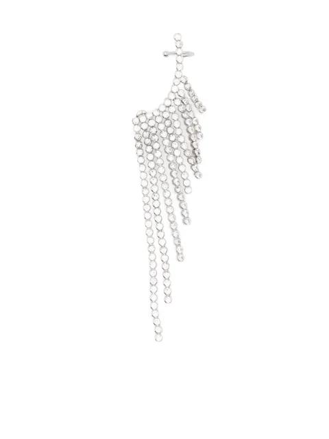 tiered-crystals chain-drop earrings by RABANNE
