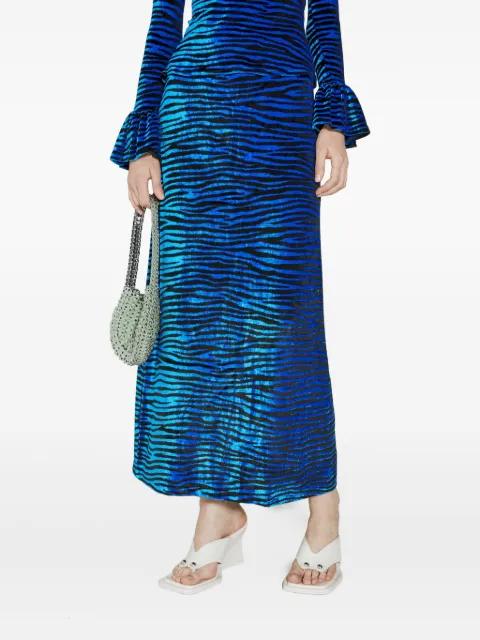 tiger-print maxi skirt by RABANNE