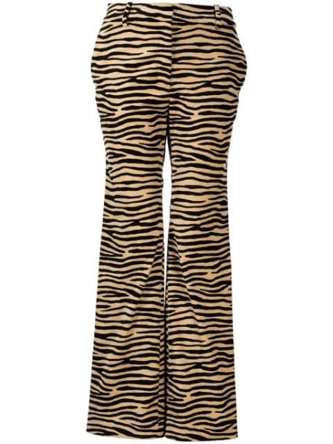 tiger-print straight-leg trousers by RABANNE
