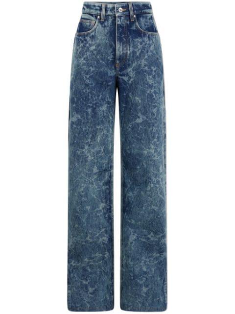 washed wide-leg jeans by RABANNE