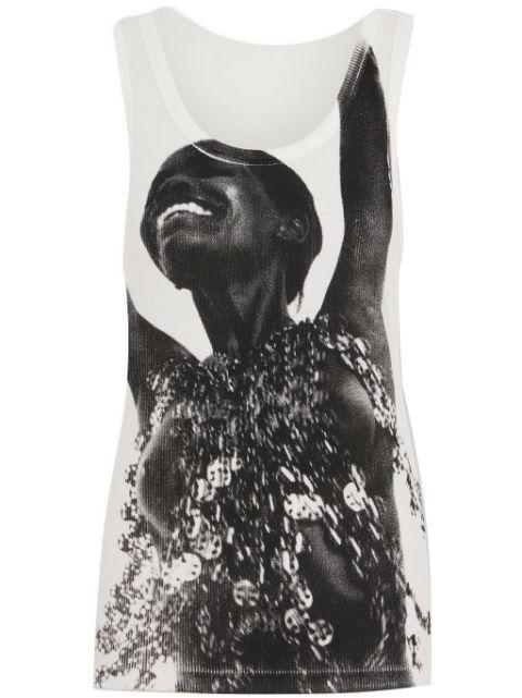 x Jean Clemmer photograph-print tank top by RABANNE