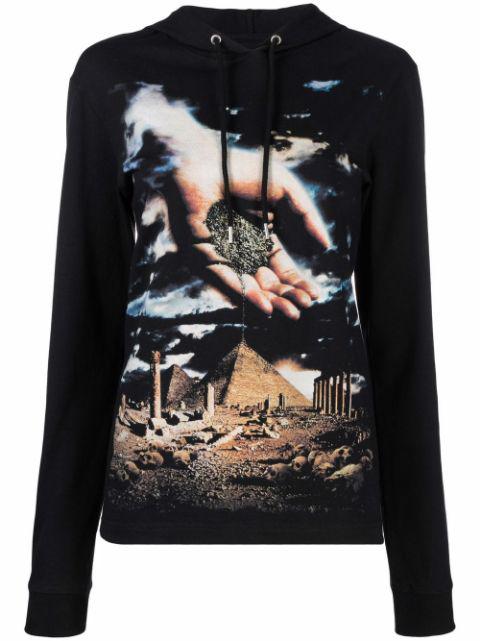 x Kimura Tsunehisa graphic-print hoodie by RABANNE