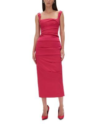 Anna Pleated Midi Dress by RACHEL GILBERT