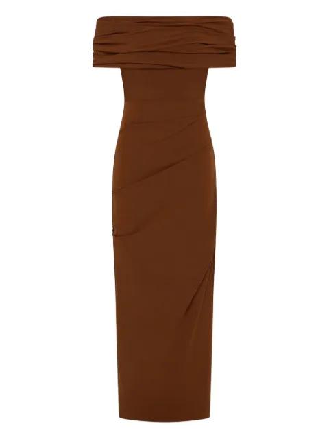 Camille draped off-shoulder maxi dress by RACHEL GILBERT