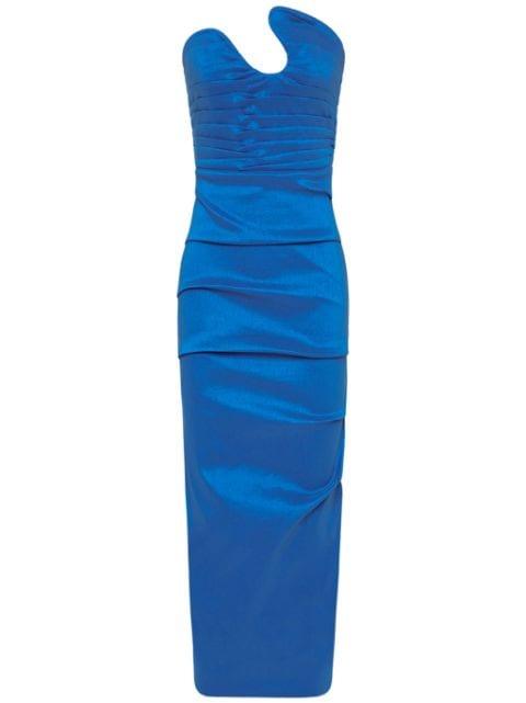 Cheri asymmetric-neck dress by RACHEL GILBERT