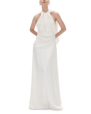 Hallie Draped Cape Gown by RACHEL GILBERT
