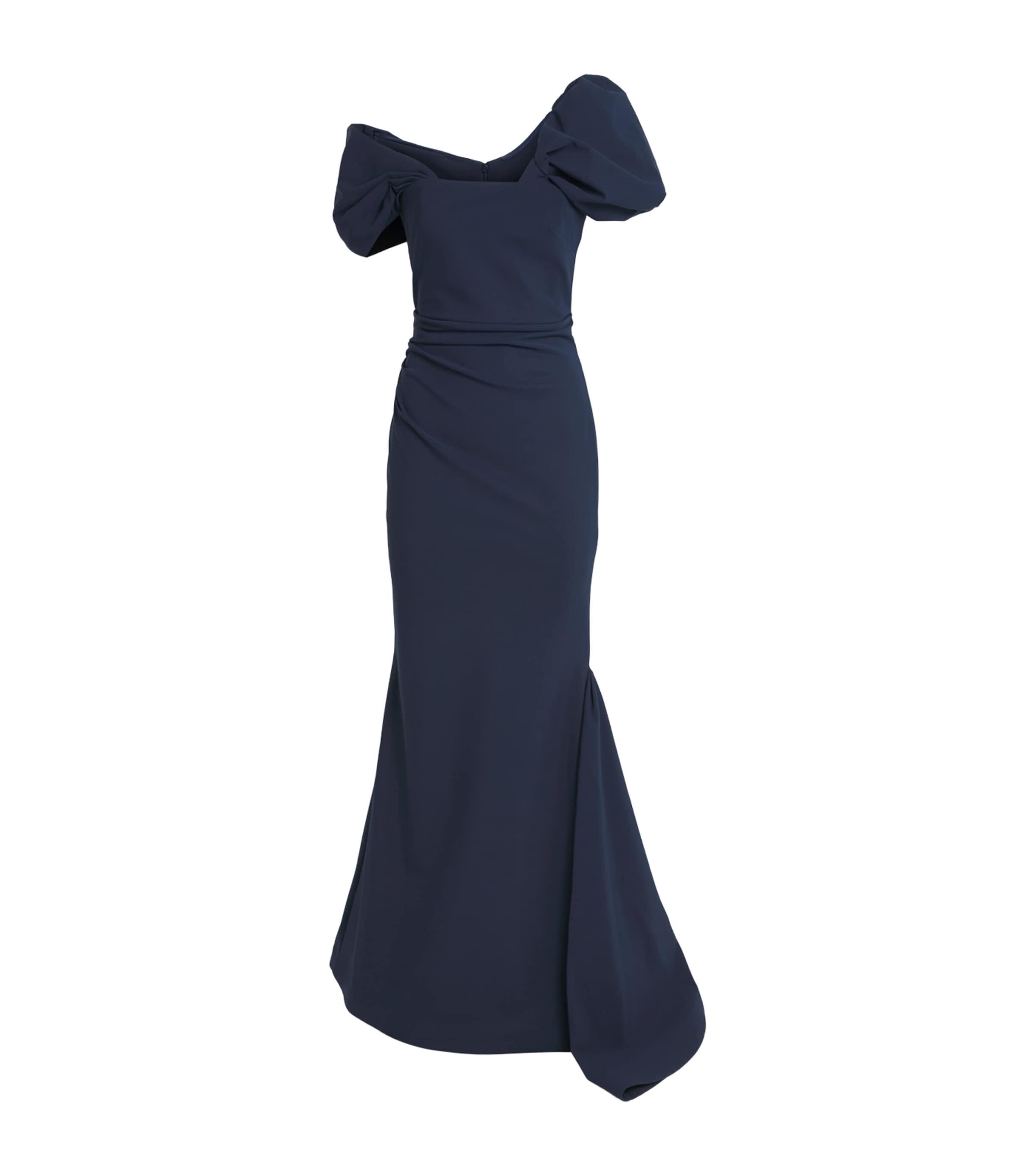 Rachel Gilbert Asymmetric Jade Gown by RACHEL GILBERT