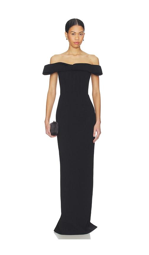 Rachel Gilbert Rydell Gown in Black by RACHEL GILBERT