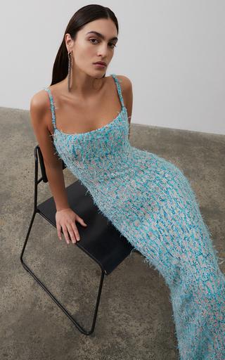 Rachel Gilbert - Tilly Textured Knit Gown - Blue - 5 - Moda Operandi by  RACHEL GILBERT | jellibeans