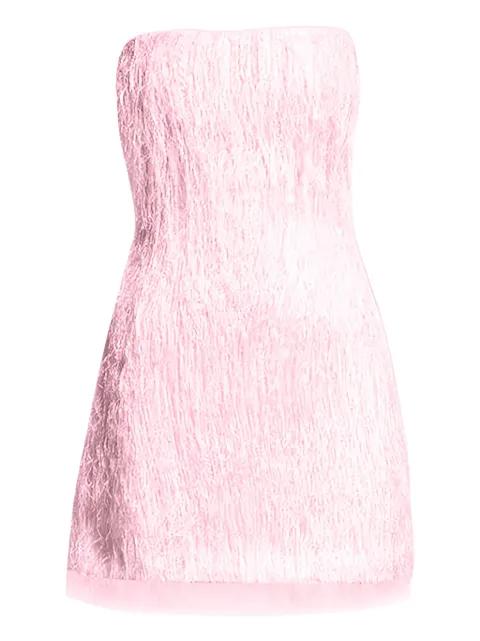 fringe strapless mini dress by RACHEL GILBERT