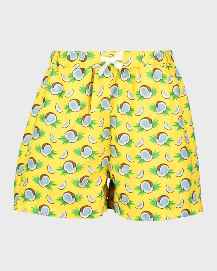 Boy's Coconut-Print Swim Shorts, Size 2-10 by RACHEL RILEY